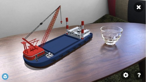 産業用途船の3Dモデル