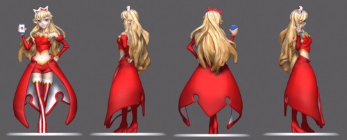 女性キャラクターの3Dデータ