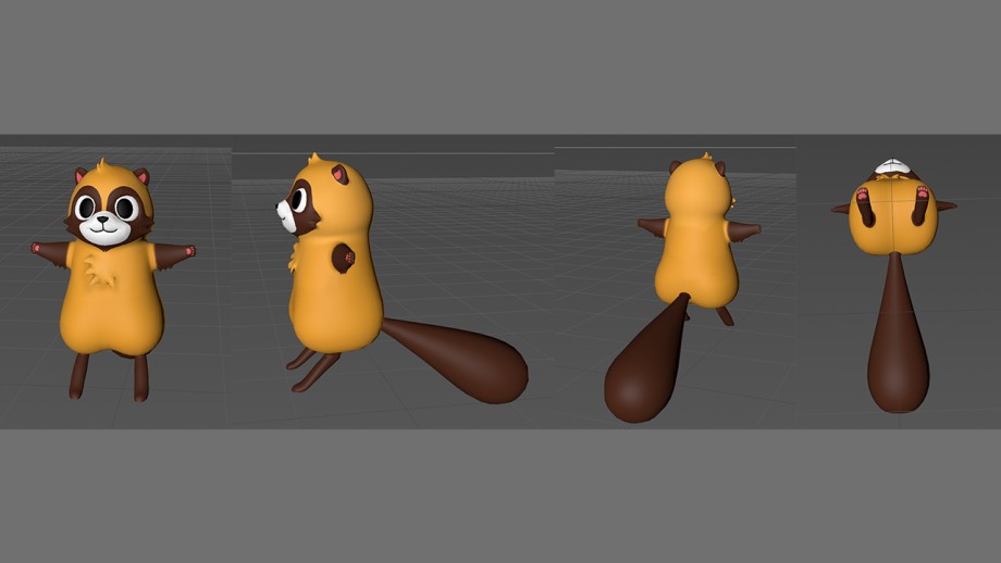 「やまだぬき」の3Dデータ