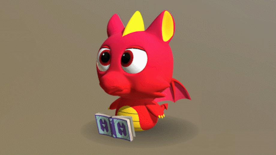 赤い小さなドラゴンの3Dモデル1