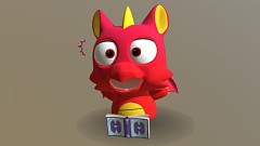 赤い小さなドラゴンの3Dモデル3