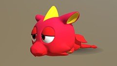 赤い小さなドラゴンの3Dモデル2