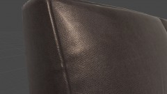 茶色のソファーの3Dモデル