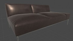茶色のソファーの3Dモデル