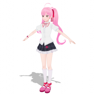 女性キャラクターの3Dデータ