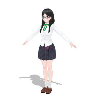 女性キャラクターの3Dデータ
