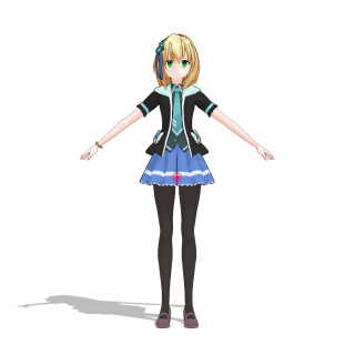金髪の女の子の3Dモデル