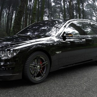 外車の3Dモデルのレンダリング画像