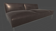 茶色いソファの3Dモデル